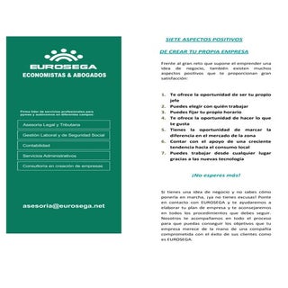 siete aspectos positivos de crear t...