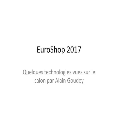 Euro shop 2017 - technologies sur le point de vente