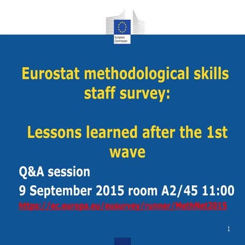 Eurostat methodological skills staff survey lesson learned final