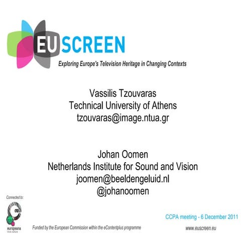 EUscreen MW2012 Demo