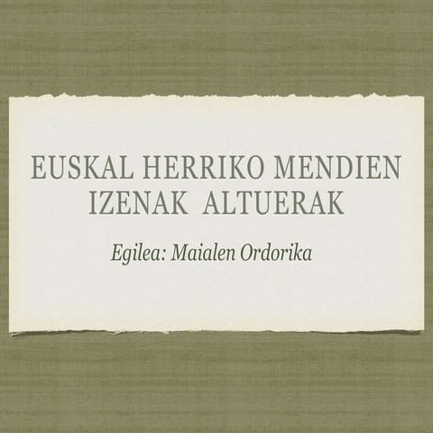 Euskal herriko mendiak