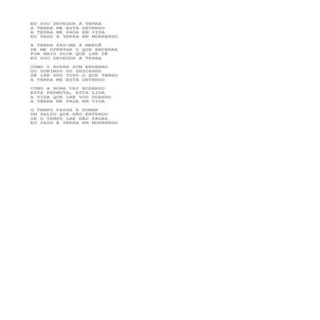 Eu sou devedor à terra
