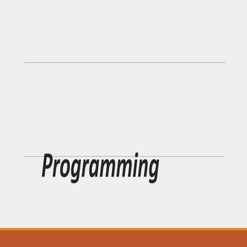 Programming Steps | PPTX