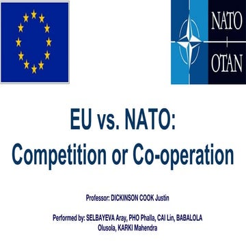 Eu vs. nato  competition or co-operation-