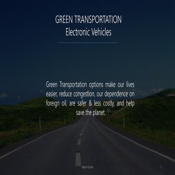 Electronic Vehicles (Green Transportation) | PPT