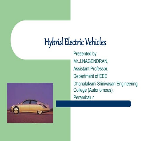Introduction to Hybrid Electric Vehicles | PPT