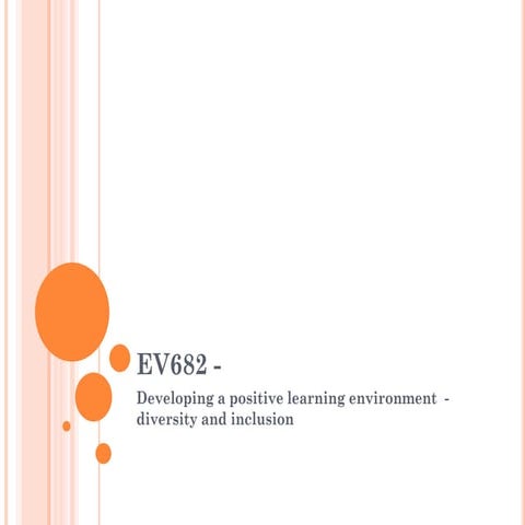 Ev682  developing a positve learning environment