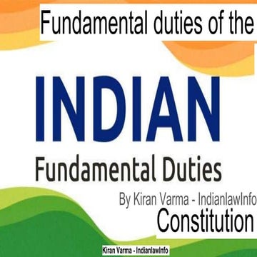 Fundamental duties of the  constitution