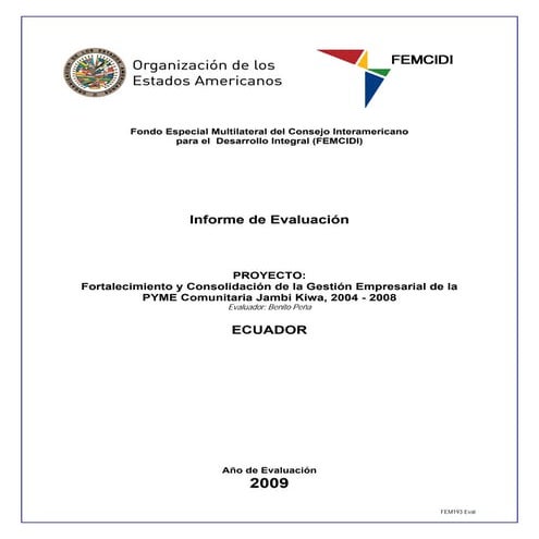 Fortalecimiento y consolidación de la gestión empresarial de la Pyme Comunita...