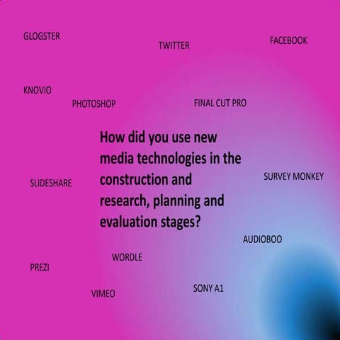 Evaluation: How did you use new media technologies in the construction and re...