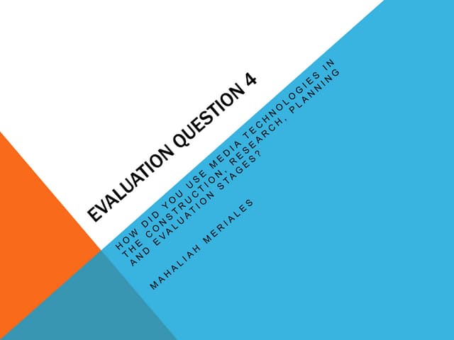 Evaluation 4