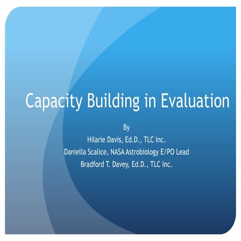 AGU Evaluation Impact Workshop - December 2015