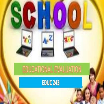 Educational Evaluation educ 243 With Dr. James Paglinawan