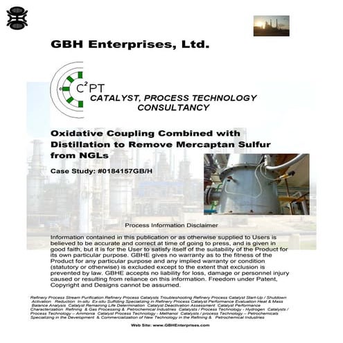 OXIDATIVE COUPLING COMBINED WITH DISTILLATION TO REMOVE MERCAPTAN SULFUR FROM...