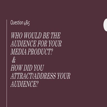 Evaluation question 4&5