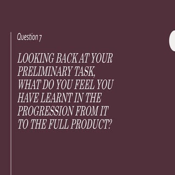 Evaluation question 7