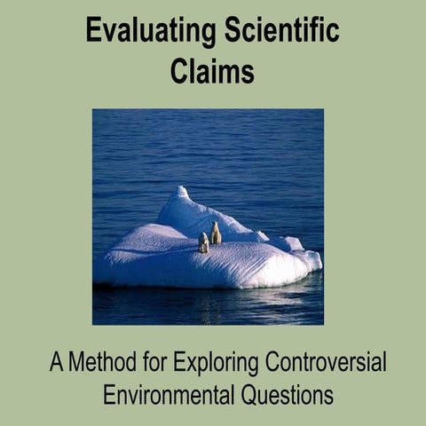 Evaluating Scientific Claims, a teacher workshop