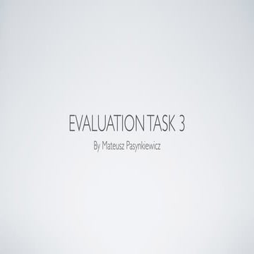 Evaluation 3 | PPTX
