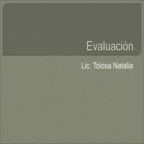 Evaluación