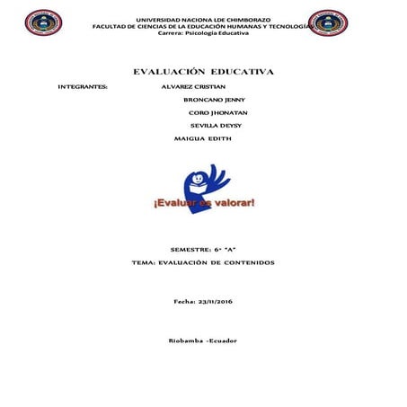 Evaluación educativa