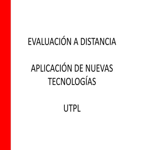 Evaluación a distancia