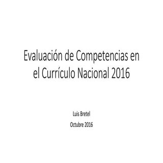 Evaluación de competencias en el Cu...