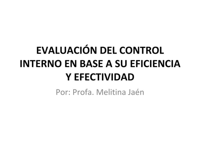 Evaluación de control