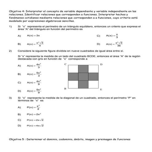 Evaluación de funciones reales bachillerato