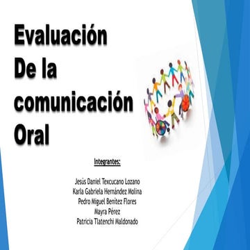 Evaluación de la comunicación oral