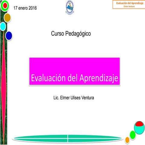 Evaluación del aprendizaje