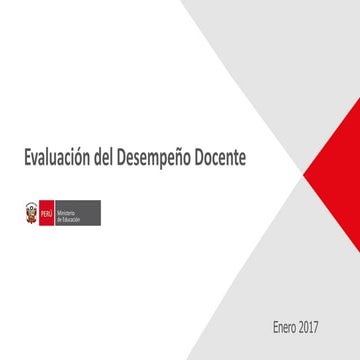 Evaluación del desempeño docente 2017 | PDF