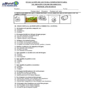 Evaluación de lectura complementaria