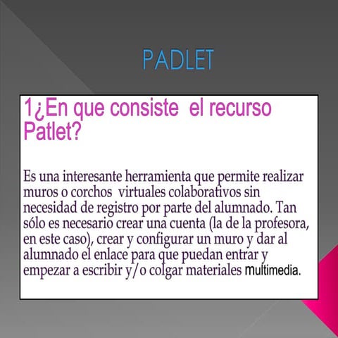 Evaluación de recursos digitales educativos padlet