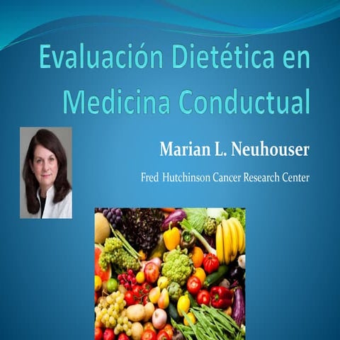 Evaluación dietética en medicina conductual