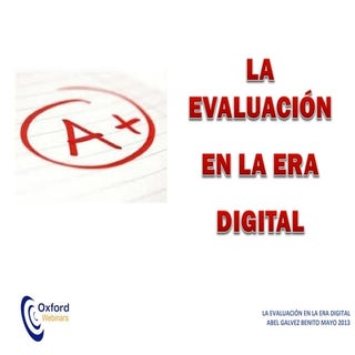 LA EVALUACIÓN EN LA ERA DIGITAL (AB...