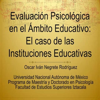 Evaluación Psicológica en el Ámbito...