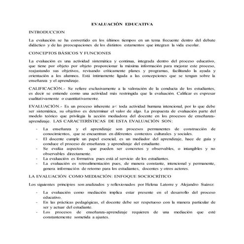 Evaluación educativa