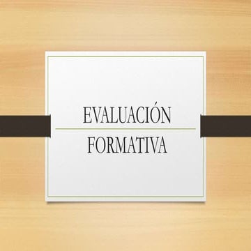 Evaluación formativa.