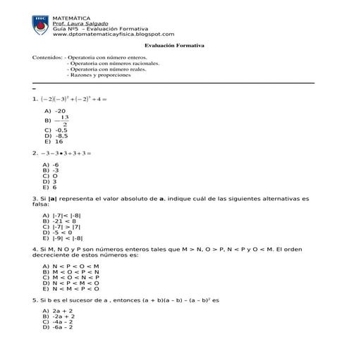 Evaluación formativa psu