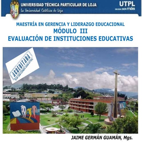 Evaluación instituciones educativas 