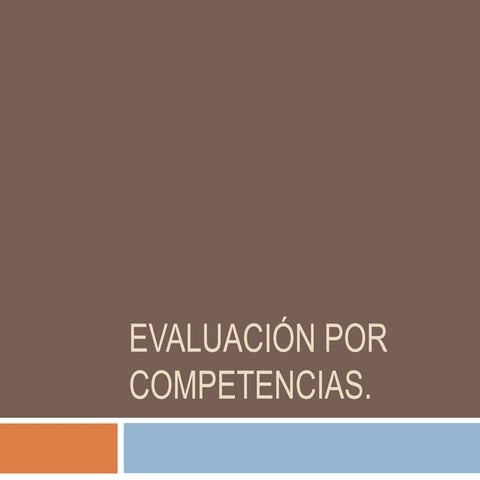 Evaluación por competencias