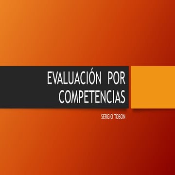 Evaluación  por competencias