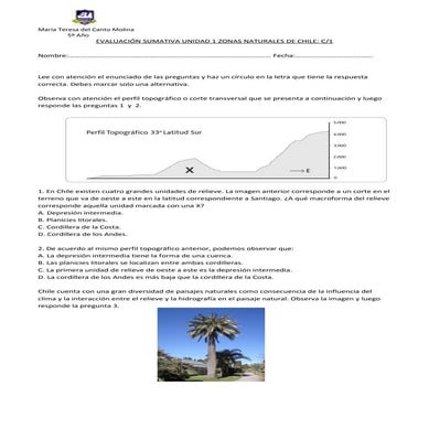 Guía ge 5 (web) entorno natural norte grande y norte chico | PDF