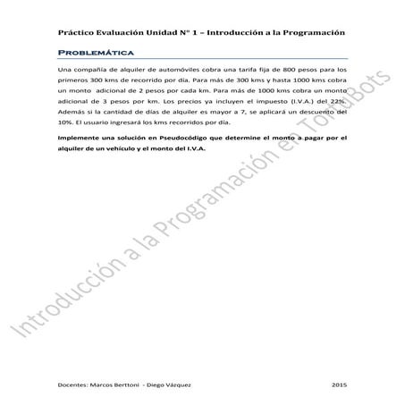 Evaluación unidad n° 1   introducción a la programación