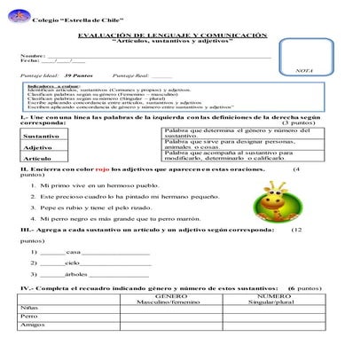 Evaluacion articulos-sustantivos-y-adjetivos