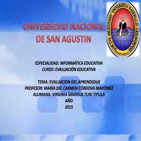 EVALUACIÓN DEL APRENDIZAJE