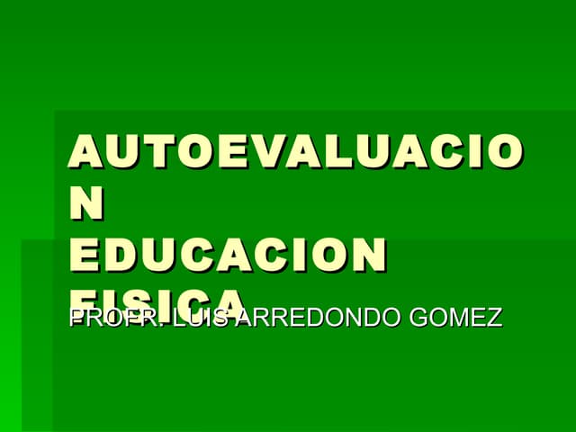 EVALUACION EDUCACION FISICA
