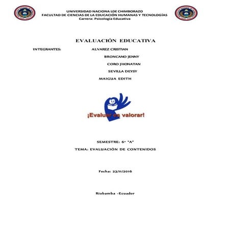Evaluacion educativa