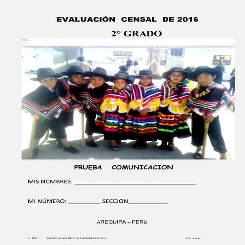 Evaluacion comunicacion 2o- 2016.