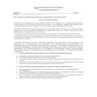 Evaluacion de ciencias sociales